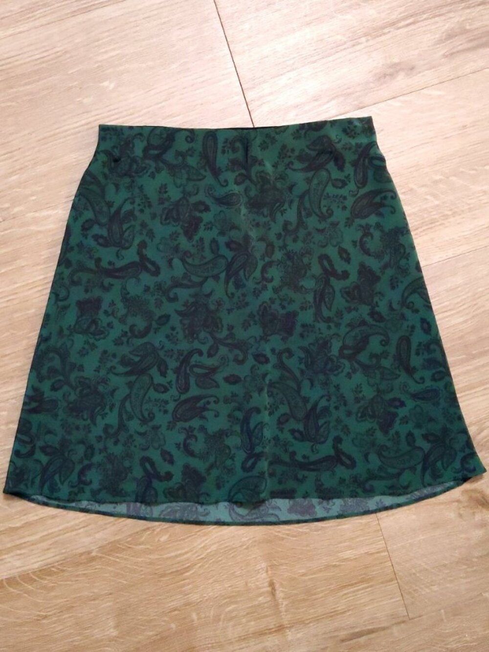 Realisation Par Paisley Silk Mini Skirt Green XS